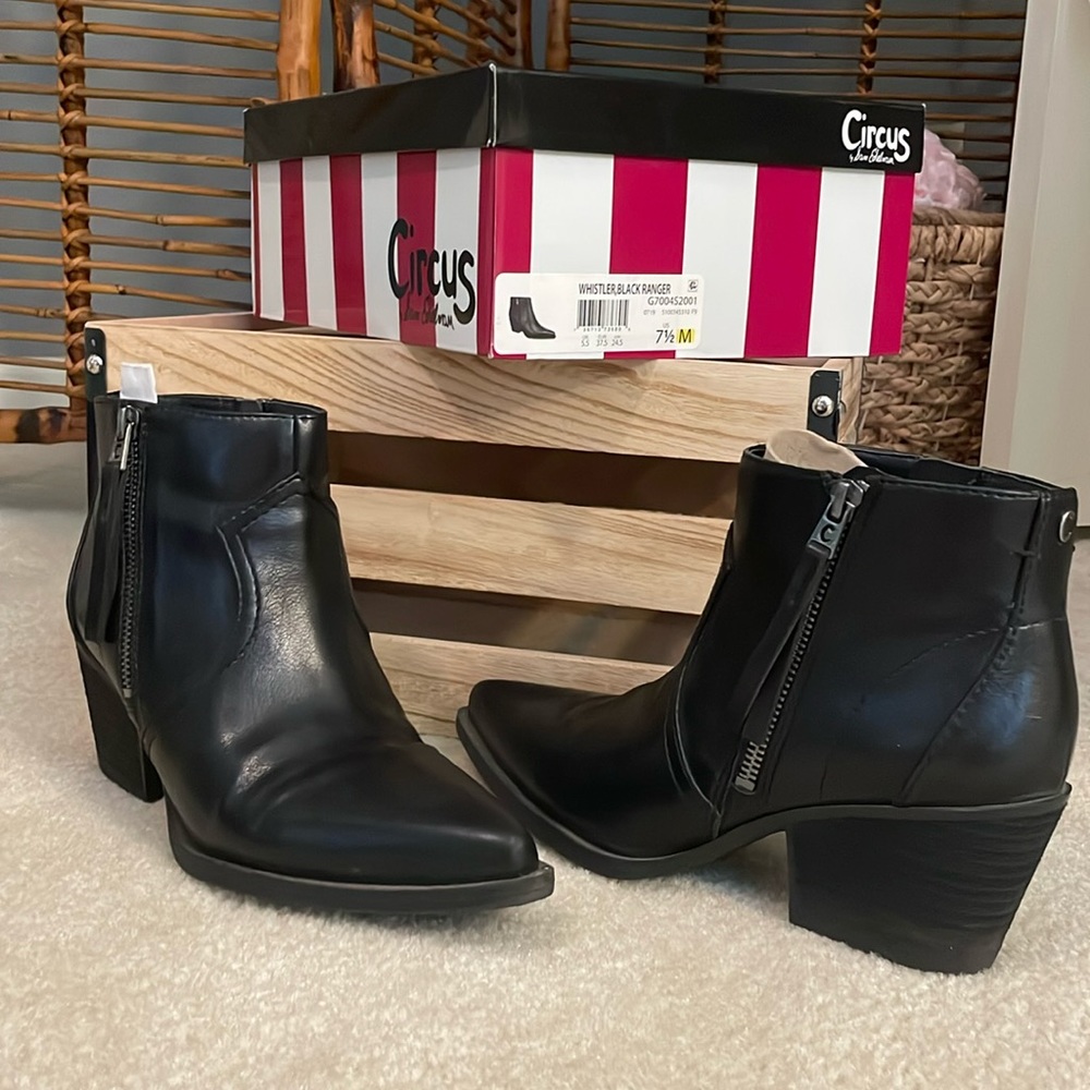 Sam Edelman Black Ankle Booties